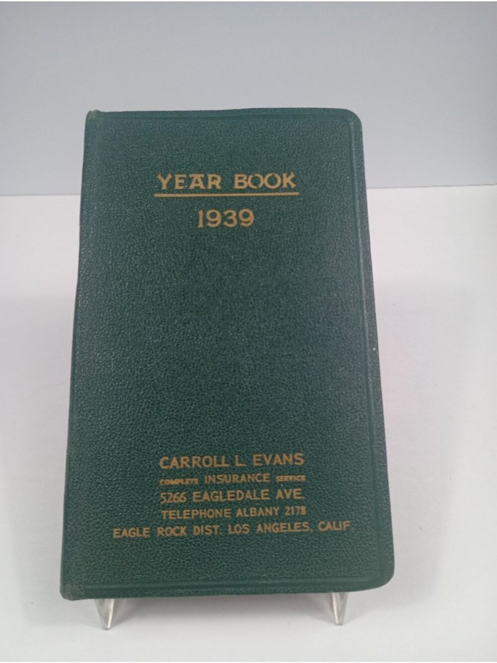 Vintage "1939 Year Book" Unused Blank Calendar Journal Ledger Planner